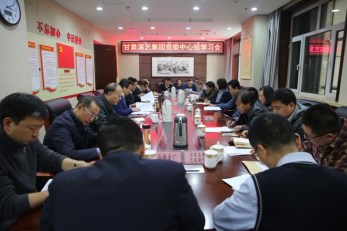 甘肅演藝集團召開黨委中心組學習會學習中共中央印發《中國共產黨支部工作條例（試行）》