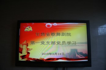 甘肅省歌舞劇院各黨支部認真傳達學習習近平總書記重要講話精神